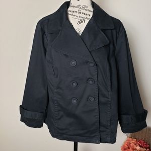 Sonoma Black Trench Jacket Size L